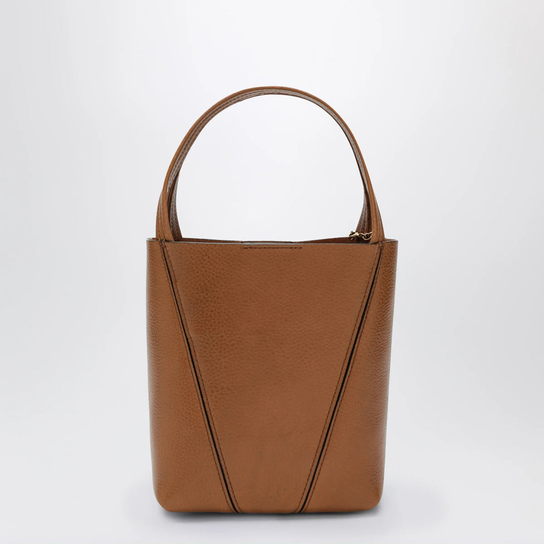 Chloé - Small Spin brown leather tote bag Brand Apparel &amp; Accessories