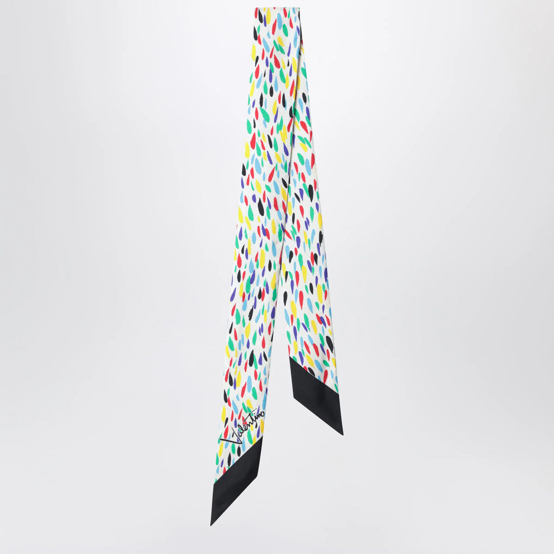Valentino Garavani - Silk bandeau scarf with multicolor print Brand Apparel &amp; Accessories > Clothing Accessories > Scarves &amp; Shawls