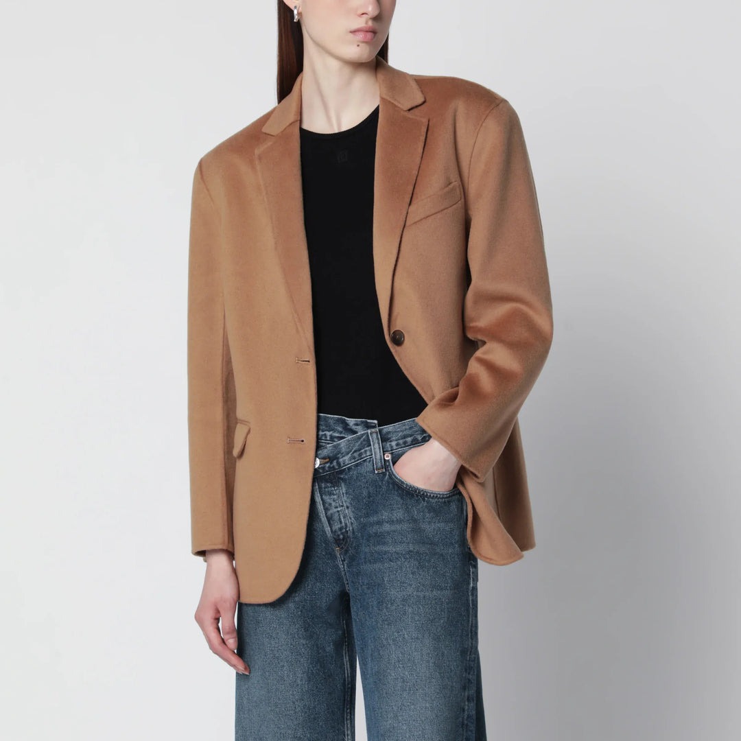 ANINE BING - Quinn blazer in wool and cashmere, camel Brand Apparel &amp; Accessories > Clothing > Outerwear > Coats &amp; Jackets XS
