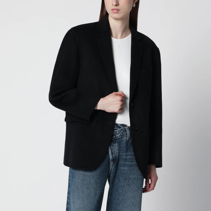 ANINE BING - Quinn oversized wool-cashmere blazer in black Brand Apparel &amp; Accessories > Clothing > Outerwear > Coats &amp; Jackets XS