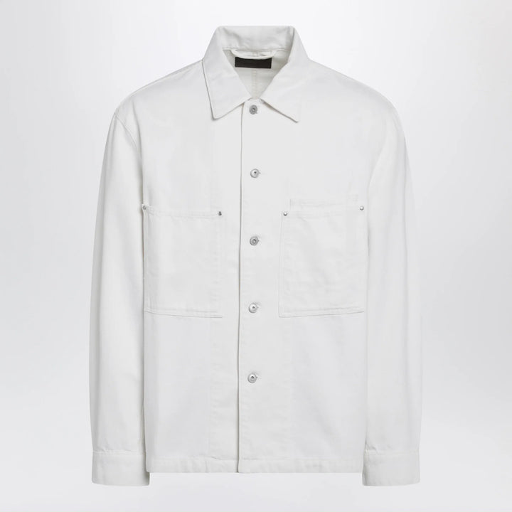 LEMAIRE - White denim shirt jacket Brand Apparel &amp; Accessories > Clothing > Outerwear > Coats &amp; Jackets