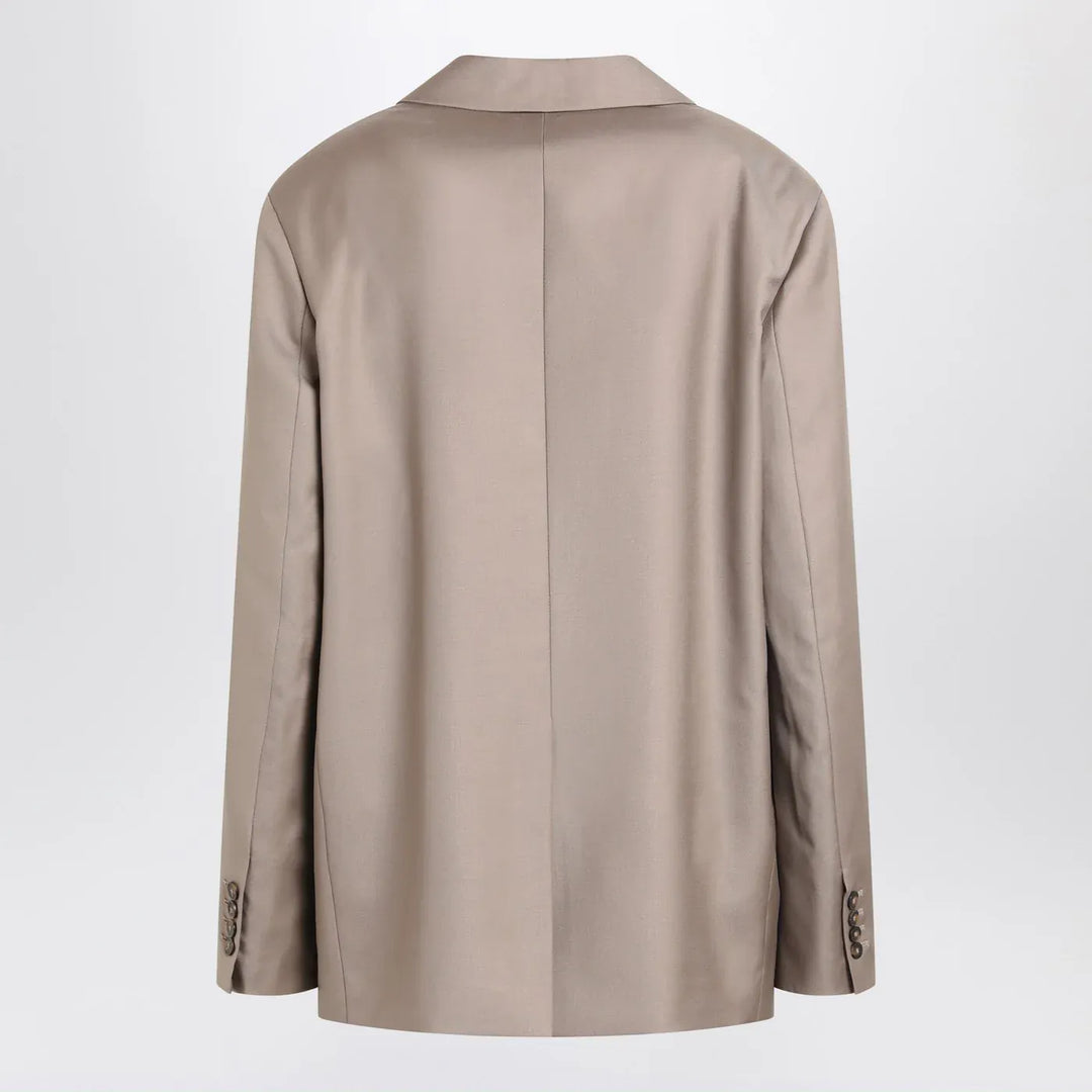 LouLou De Saison - Double-breasted wool jacket in taupe color Brand Apparel &amp; Accessories > Clothing > Outerwear > Coats &amp; Jackets 38  FR