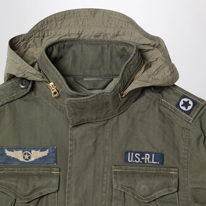 Polo Ralph Lauren - Military jacket in olive green cotton canvas Brand Apparel &amp; Accessories > Clothing > Outerwear > Coats &amp; Jackets