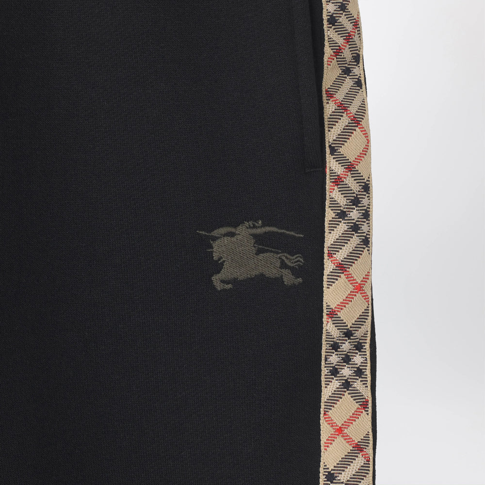 Burberry - Black jogging trousers with Check motif detail Brand Apparel & Accessories > Clothing > Pants
