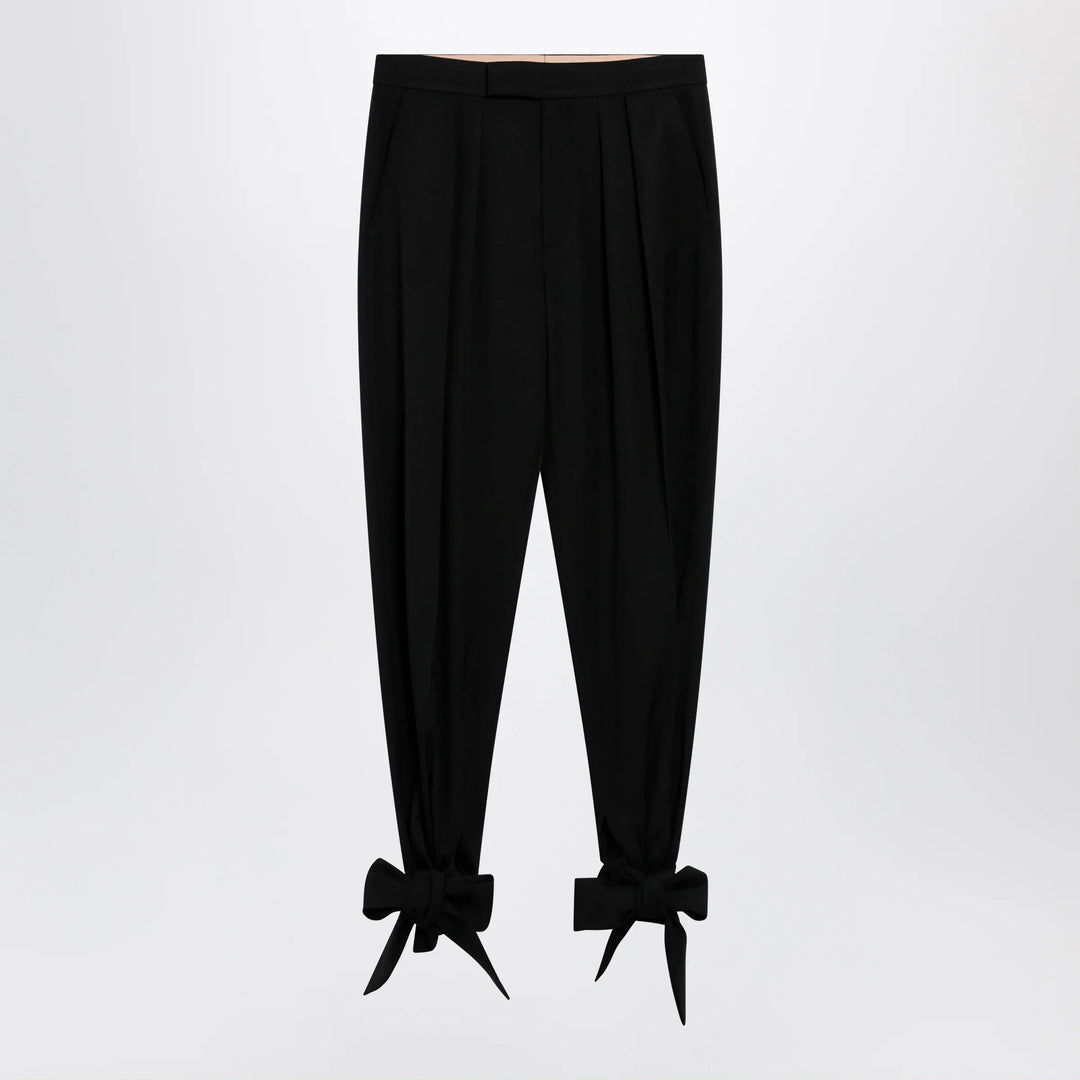Chloé - Black pleated fluid crêpe de chine trousers Brand Apparel &amp; Accessories > Clothing > Pants 36  FR