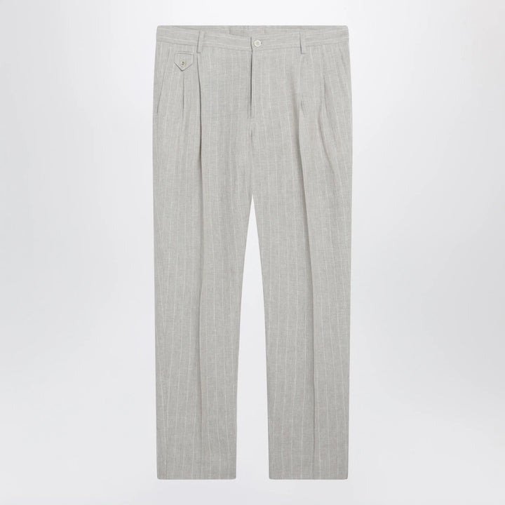 Dolce&amp;Gabbana - Pinstripe linen tailored trousers Brand Apparel &amp; Accessories > Clothing > Pants 48 IT