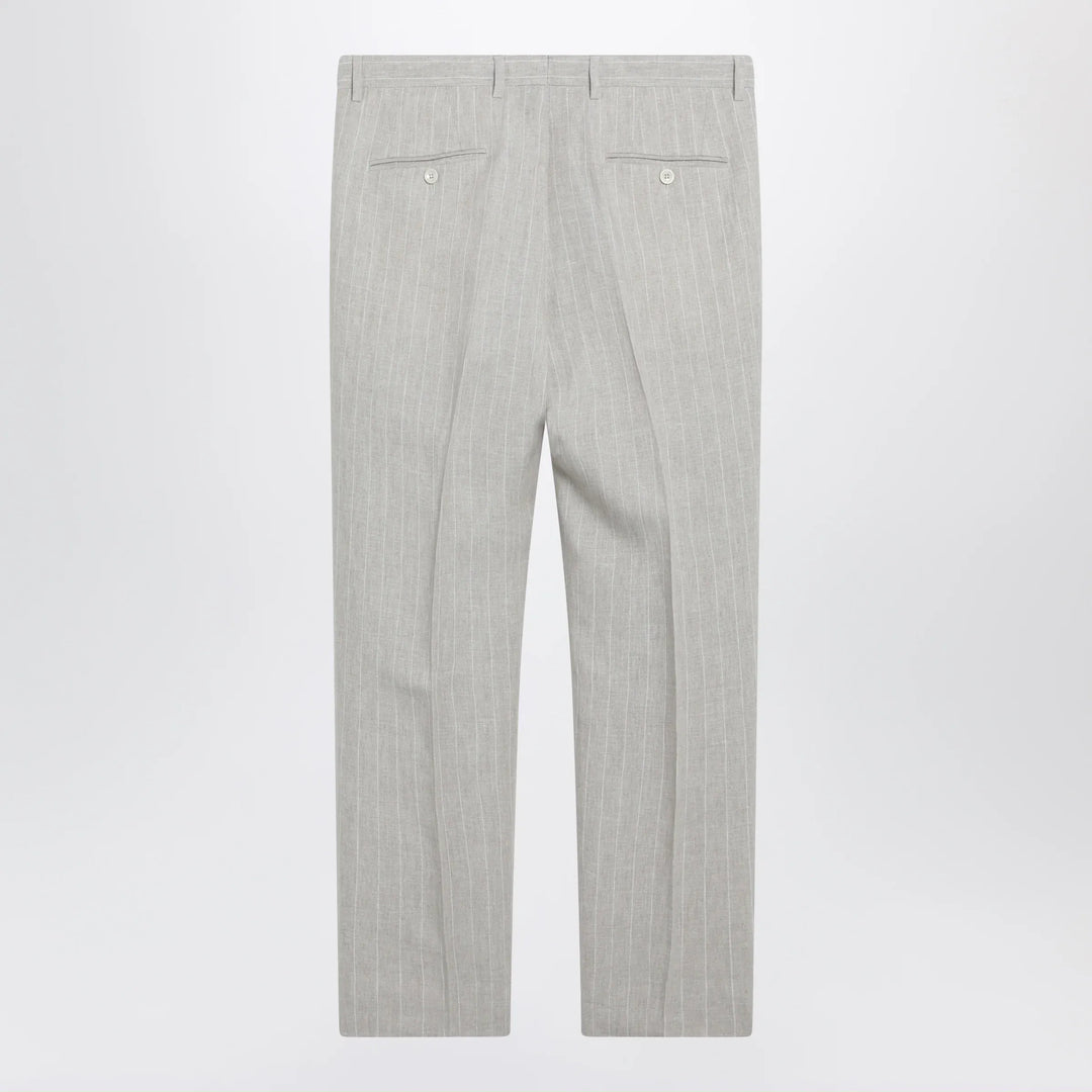 Dolce&amp;Gabbana - Pinstripe linen tailored trousers Brand Apparel &amp; Accessories > Clothing > Pants 48 IT