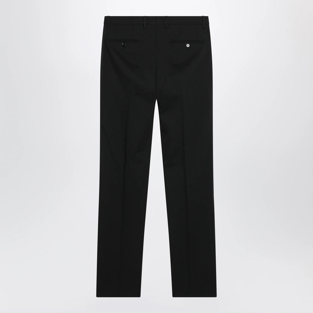 Dolce&Gabbana - Tailored stretch wool trousers in black Brand Apparel & Accessories > Clothing > Pants 48 IT