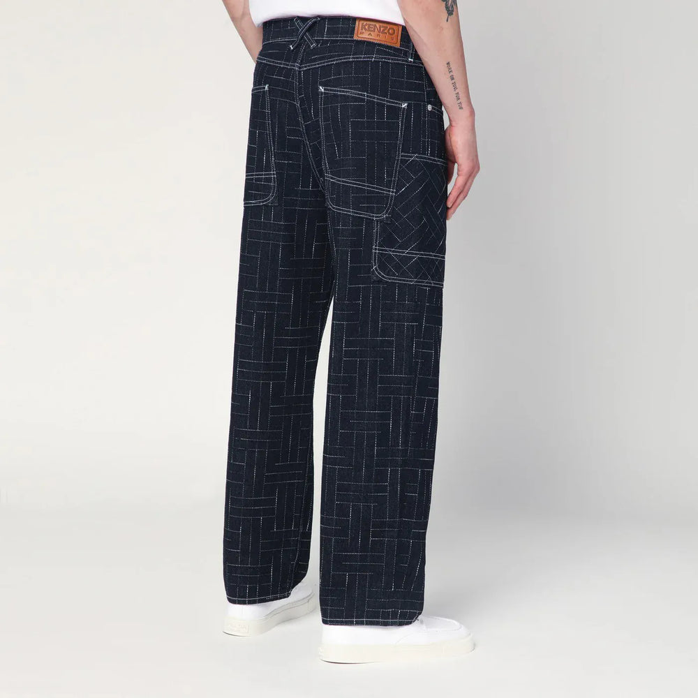 KENZO - Kenzo Waves blue cargo jeans Brand Apparel & Accessories > Clothing > Pants 34