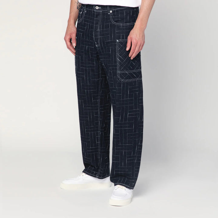 KENZO - Kenzo Waves blue cargo jeans Brand Apparel &amp; Accessories > Clothing > Pants 34