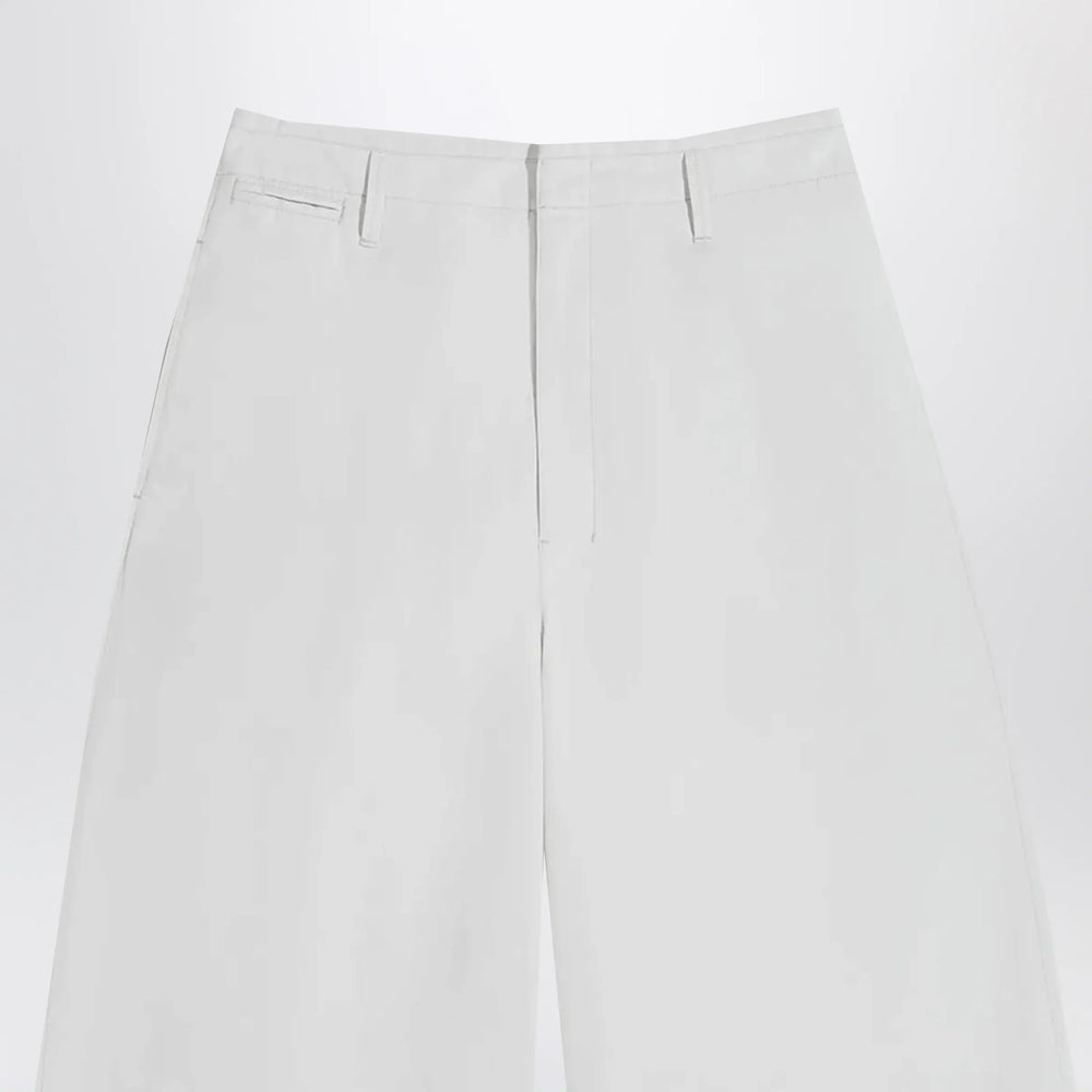 LEMAIRE - Rice-white cotton trousers Brand Apparel & Accessories > Clothing > Pants