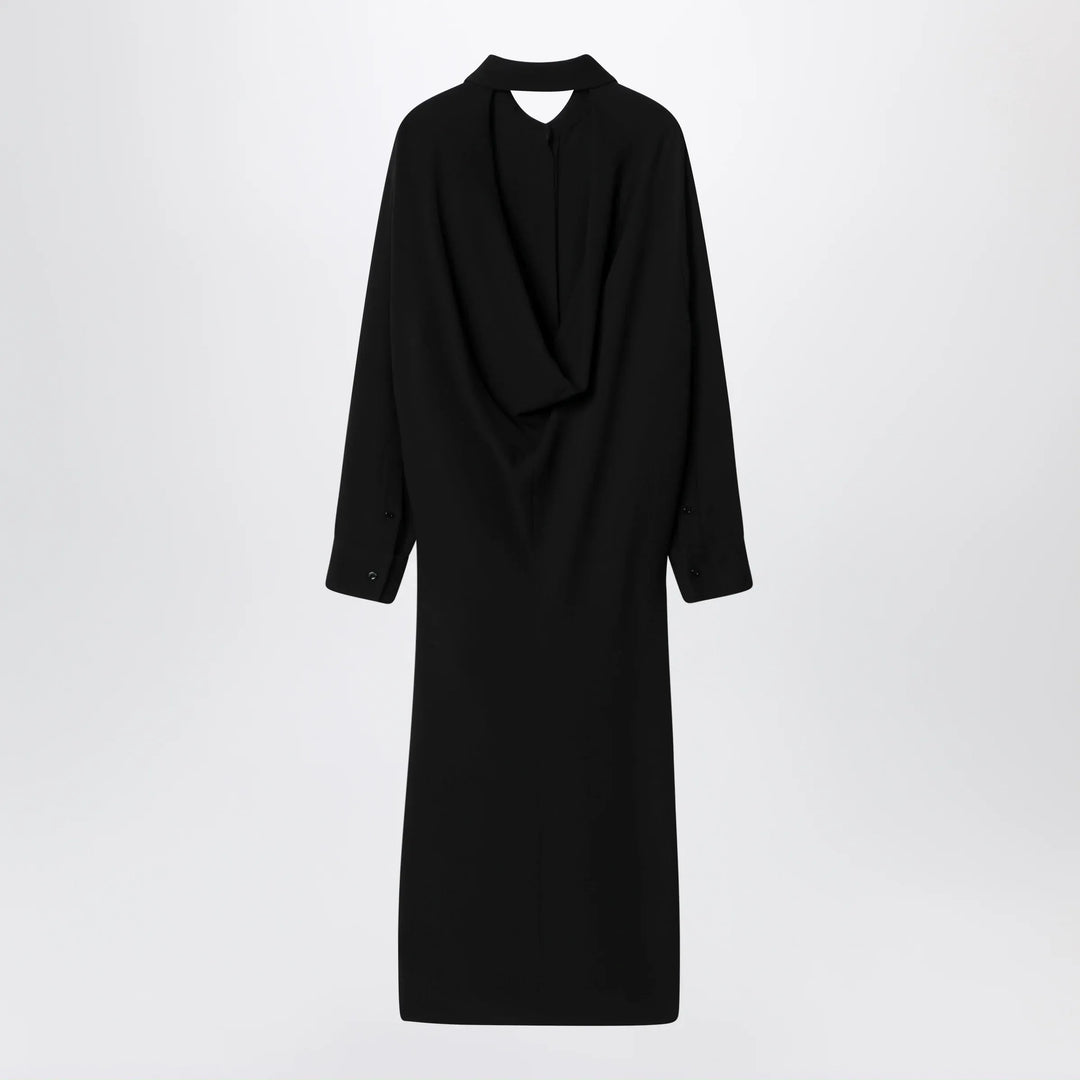 Balenciaga - Black shirt dress in wool and silk Brand Apparel &amp; Accessories > Clothing > Shirts &amp; Tops
