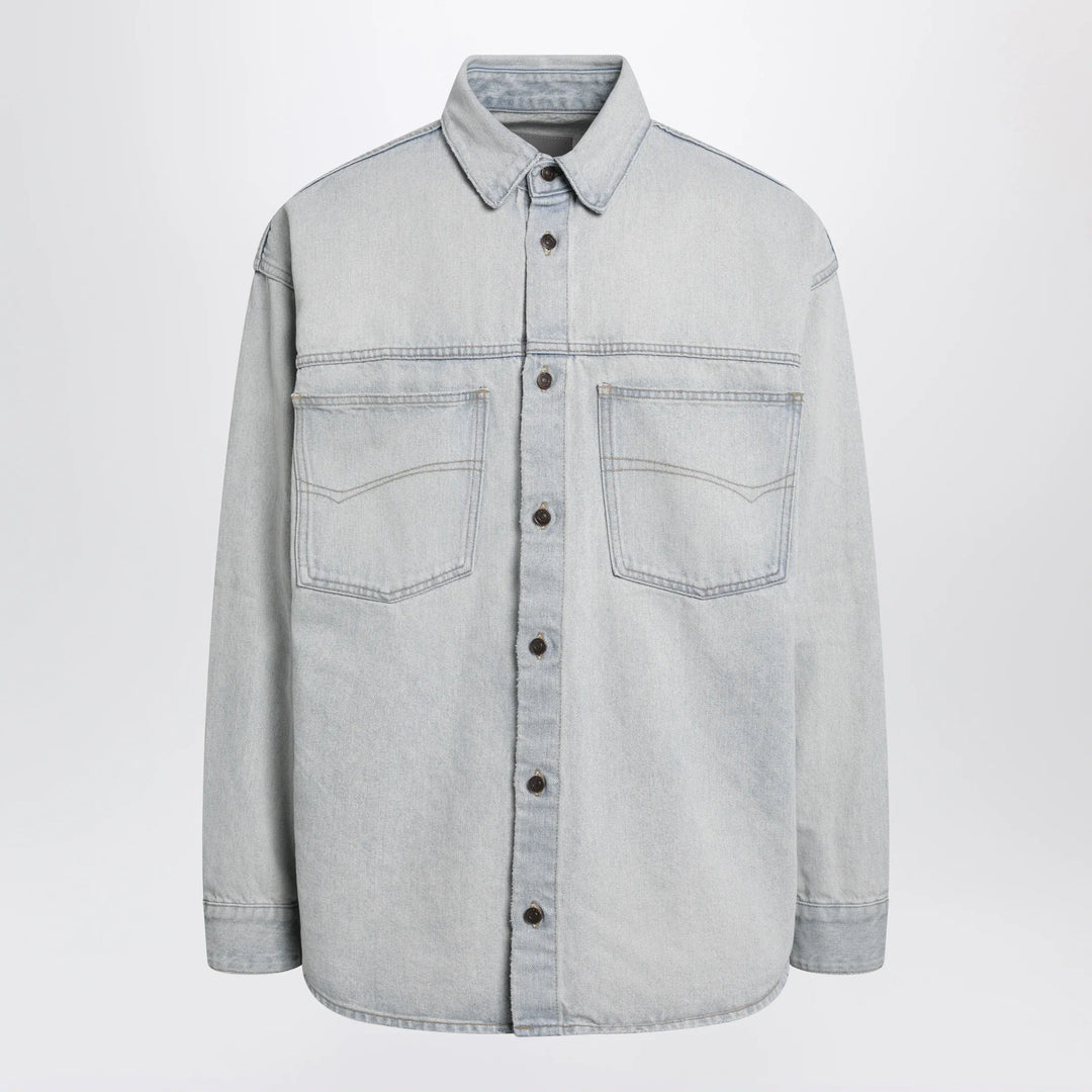 Balenciaga - Light blue cotton denim shirt Brand Apparel & Accessories > Clothing > Shirts & Tops S