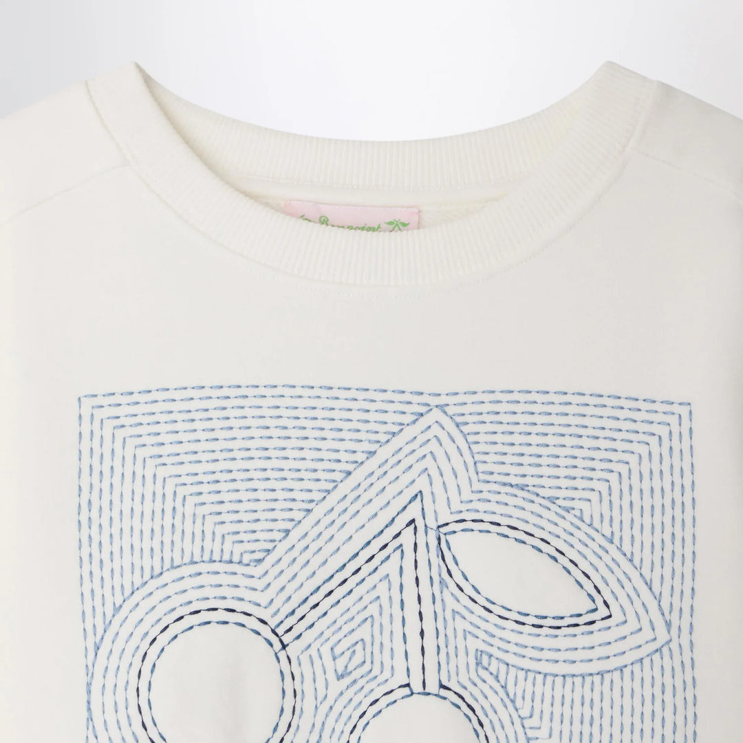 Bonpoint - Gena white sweatshirt with embroidered cherries Brand Apparel &amp; Accessories > Clothing > Shirts &amp; Tops