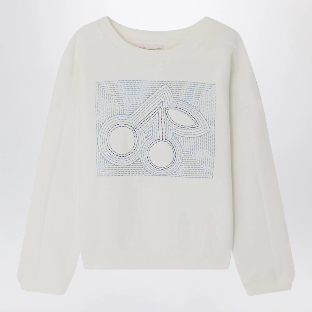 Bonpoint - Gena white sweatshirt with embroidered cherries Brand Apparel &amp; Accessories > Clothing > Shirts &amp; Tops 4