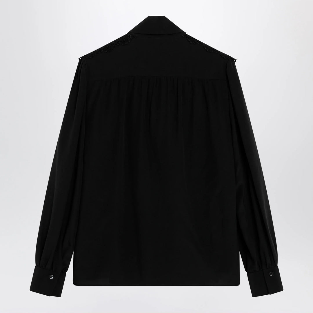 Chloé - Black silk blouse with lavallière Brand Apparel &amp; Accessories > Clothing > Shirts &amp; Tops