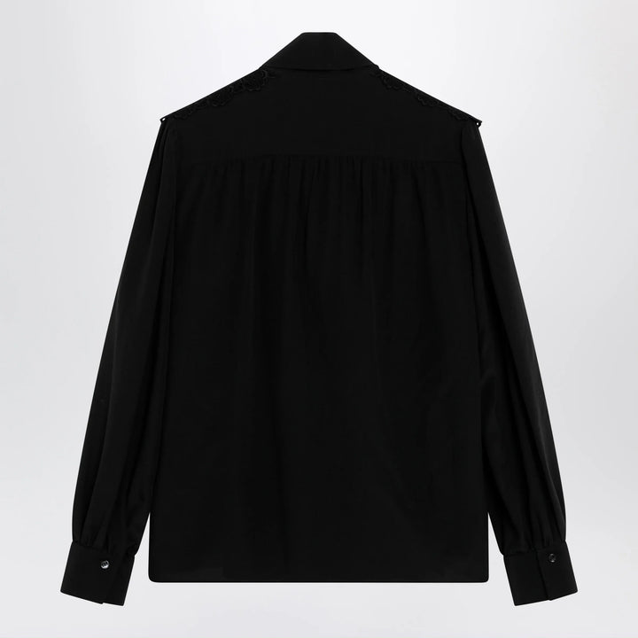 Chloé - Black silk blouse with lavallière Brand Apparel &amp; Accessories > Clothing > Shirts &amp; Tops
