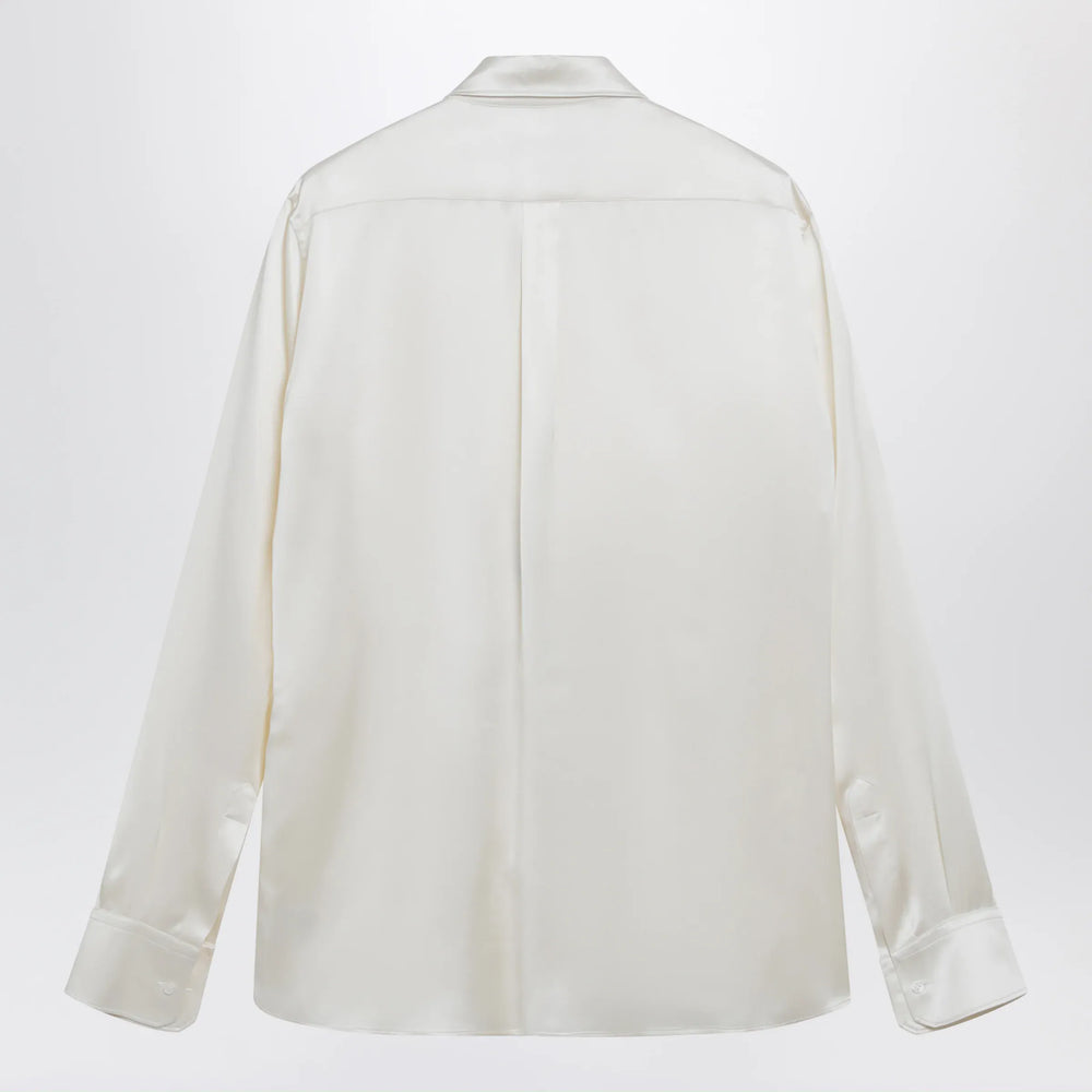 Dolce&Gabbana - Martini silk satin shirt in white Brand Apparel & Accessories > Clothing > Shirts & Tops 40