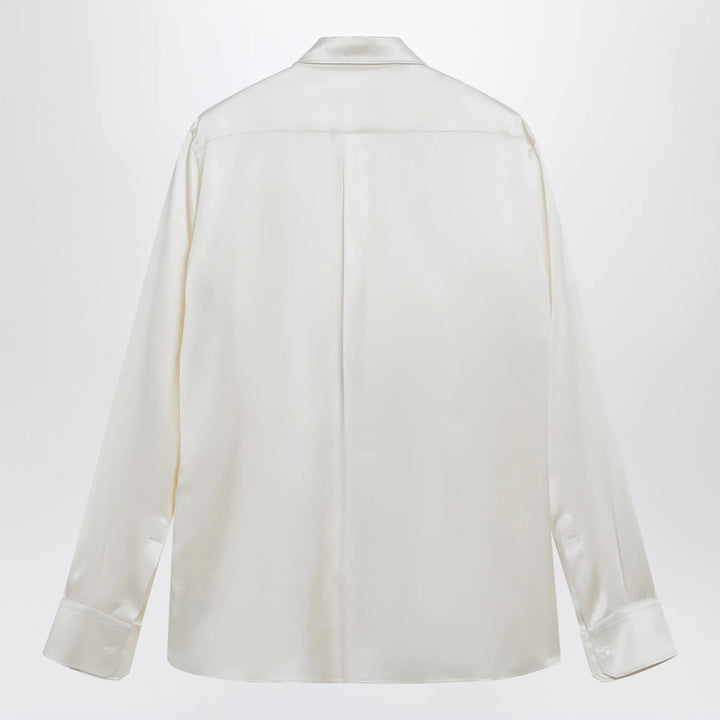 Dolce&amp;Gabbana - Martini silk satin shirt in white Brand Apparel &amp; Accessories > Clothing > Shirts &amp; Tops 40