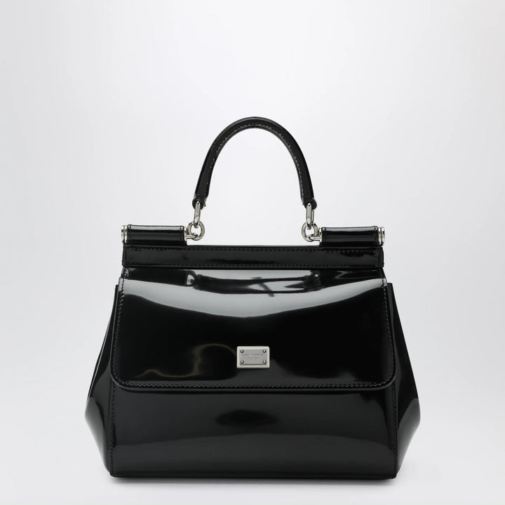 Dolce&amp;Gabbana - Sicily small black patent leather top-handle bag Brand Apparel &amp; Accessories > Clothing > Shirts &amp; Tops TU