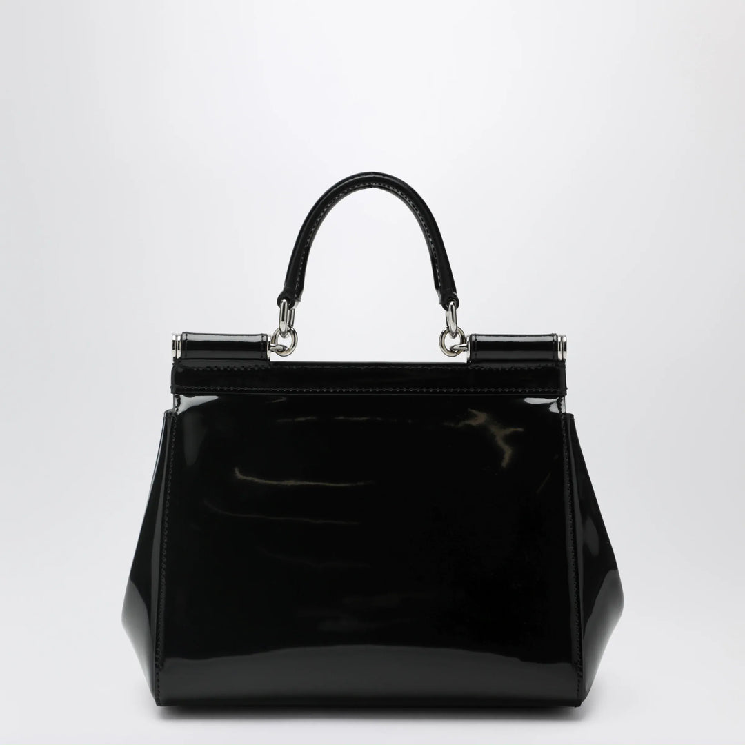 Dolce&amp;Gabbana - Sicily small black patent leather top-handle bag Brand Apparel &amp; Accessories > Clothing > Shirts &amp; Tops TU