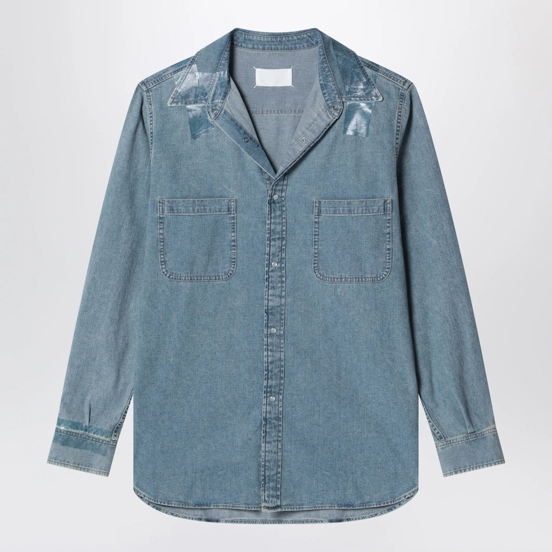 Maison Margiela - Ice blue denim shirt Brand Apparel & Accessories > Clothing > Shirts & Tops 48 IT