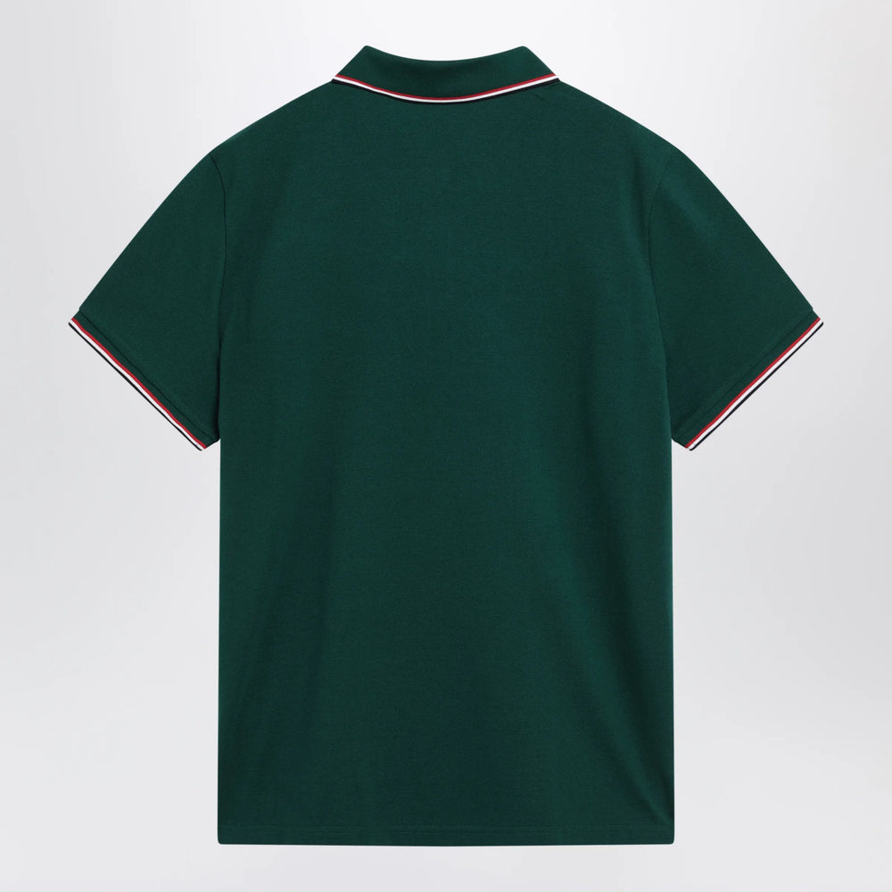 Moncler - Olive green short-sleeve polo shirt Brand Apparel & Accessories > Clothing > Shirts & Tops
