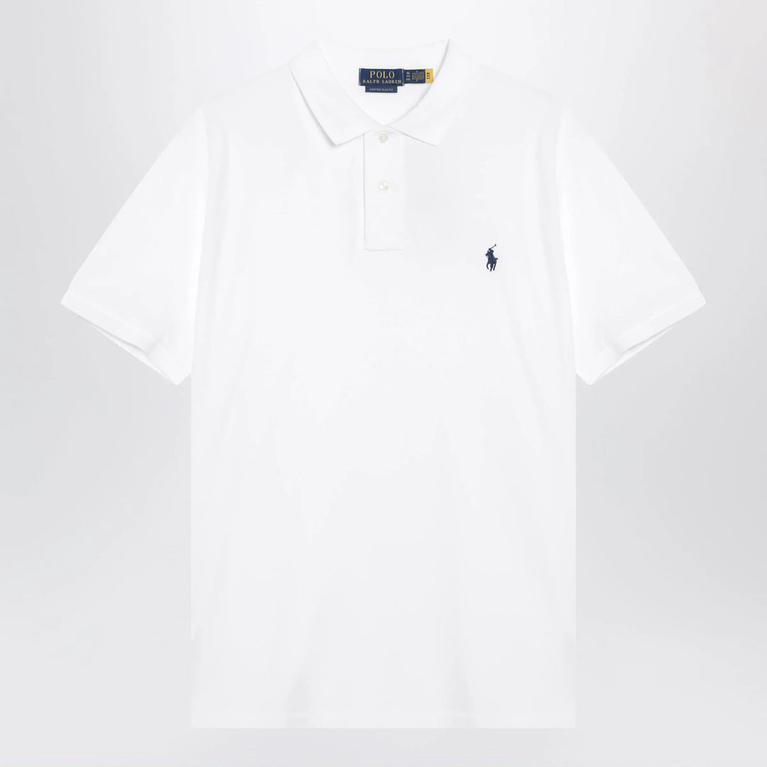 Polo Ralph Lauren - White cotton Custom Slim-Fit polo Brand Apparel & Accessories > Clothing > Shirts & Tops S