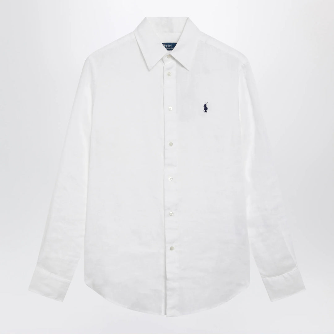 Polo Ralph Lauren - White linen Classic-Fit shirt Brand Apparel &amp; Accessories > Clothing > Shirts &amp; Tops S