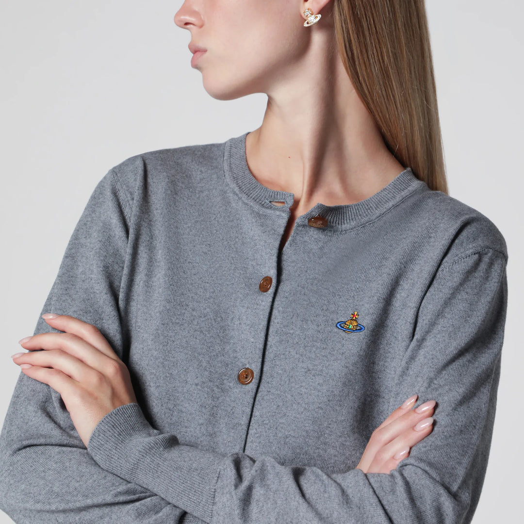 Vivienne Westwood - Bea cotton and cashmere cardigan in dark grey Brand Apparel &amp; Accessories > Clothing > Shirts &amp; Tops