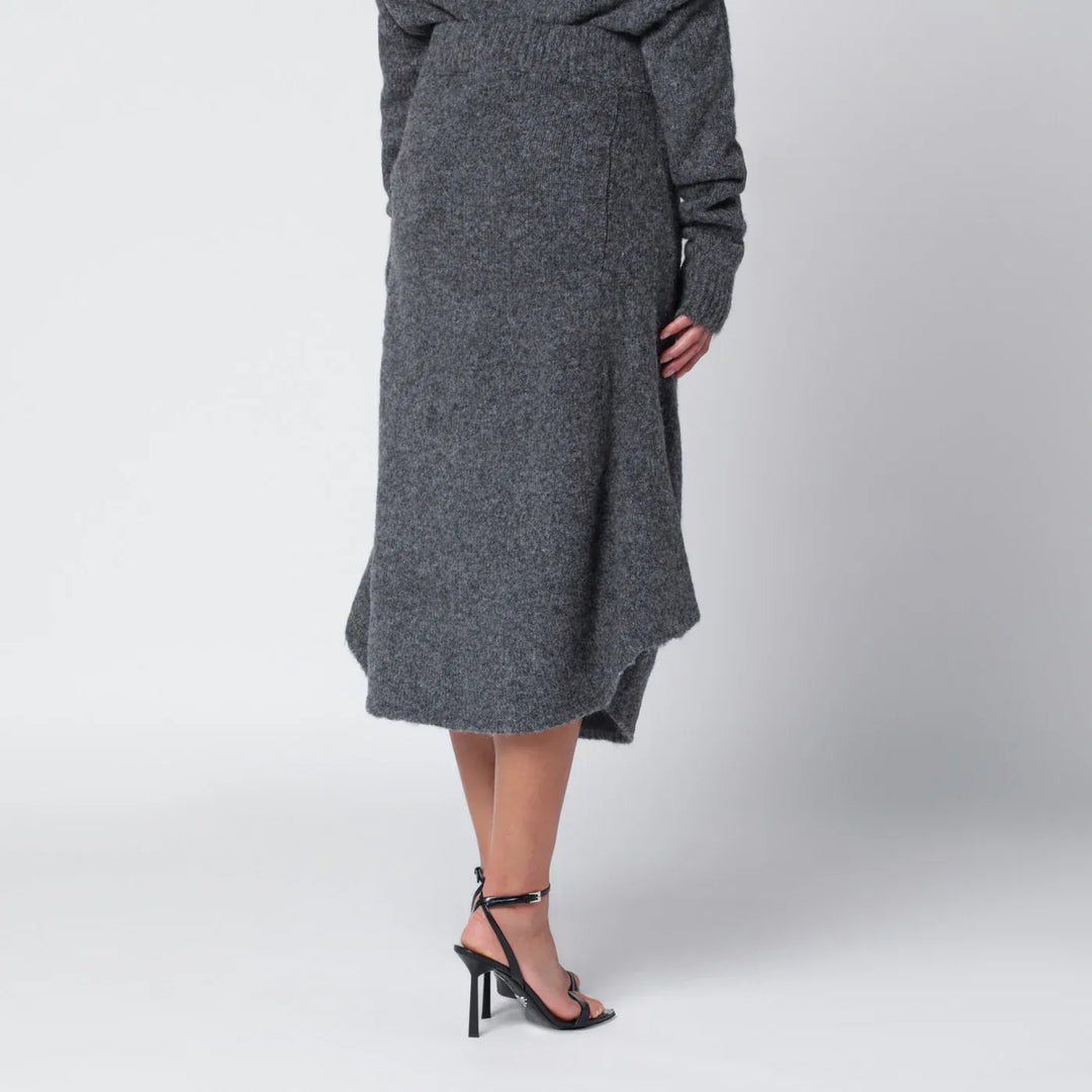 Entire Studios - Smoke grey wool-blend midi skirt Brand Apparel &amp; Accessories > Clothing > Skirts M/L
