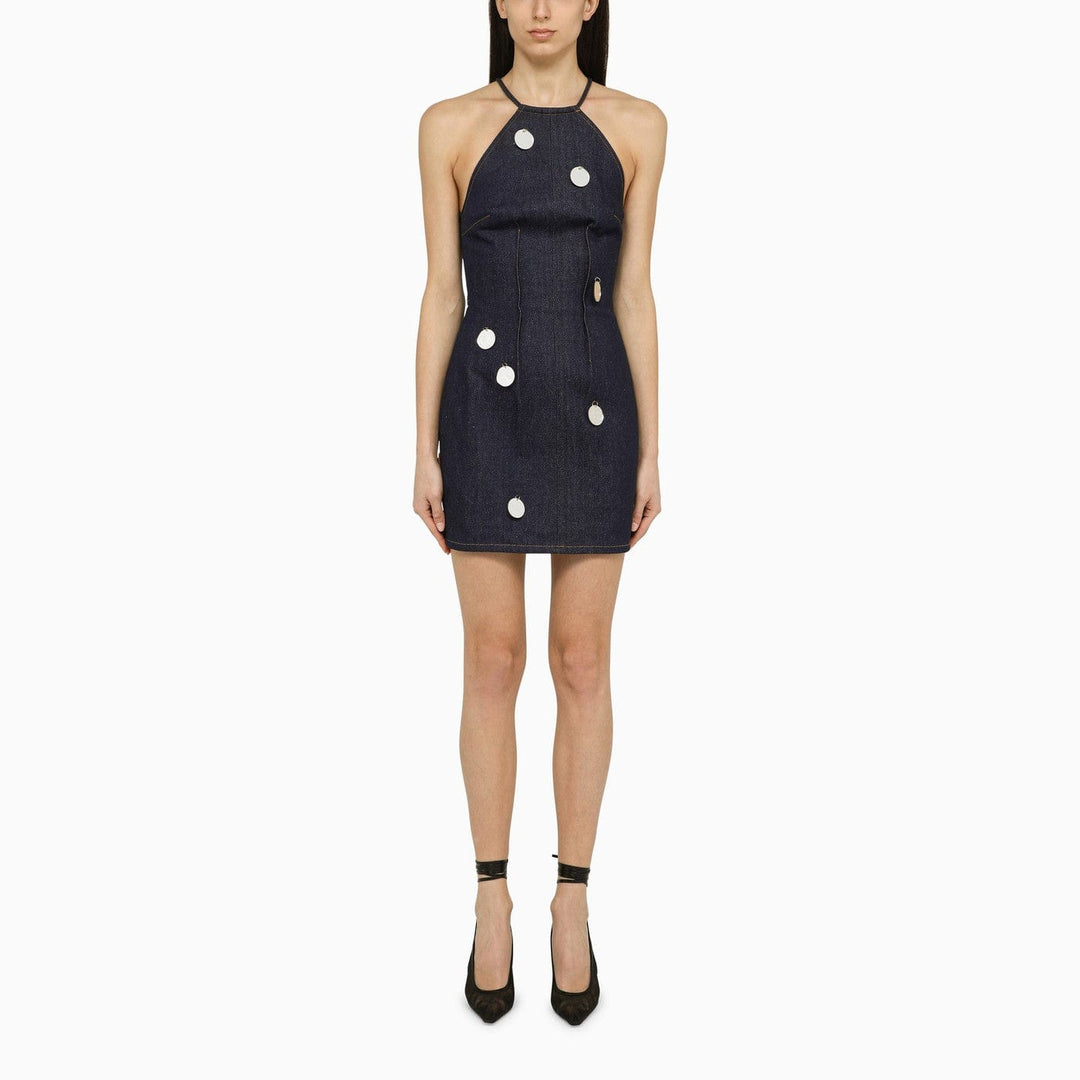 Apparel & Accessories 6 UK David Koma - Blue denim mini dress with mirrors Brand