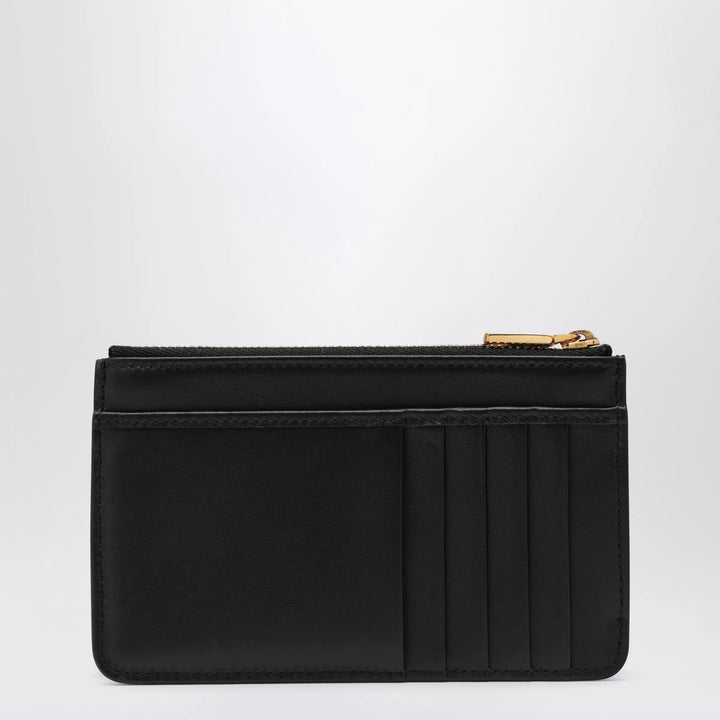 Dolce&amp;Gabbana - Black leather zip card holder with DG logo Brand Apparel &amp; Accessories U