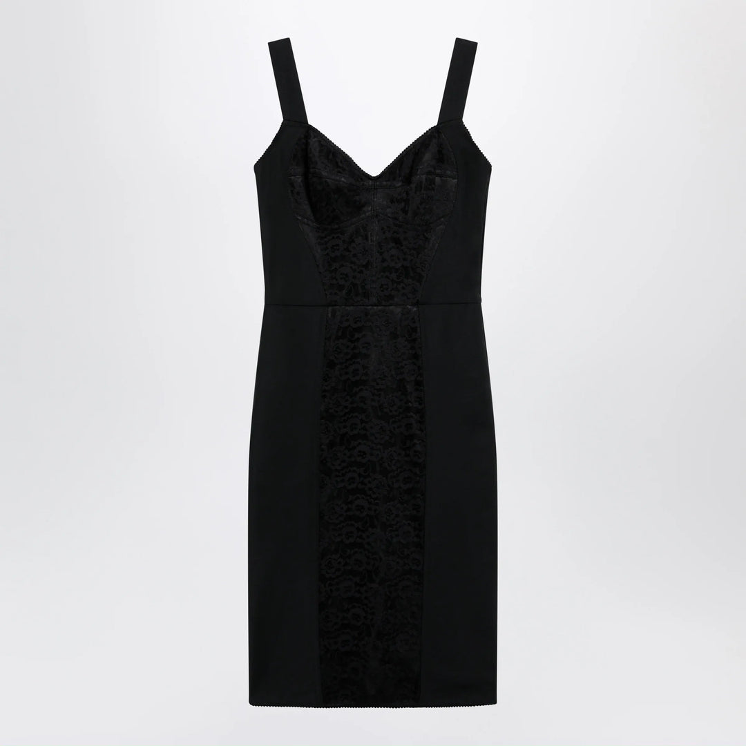 Dolce&amp;Gabbana - Black sheath dress with lace details Brand Apparel &amp; Accessories