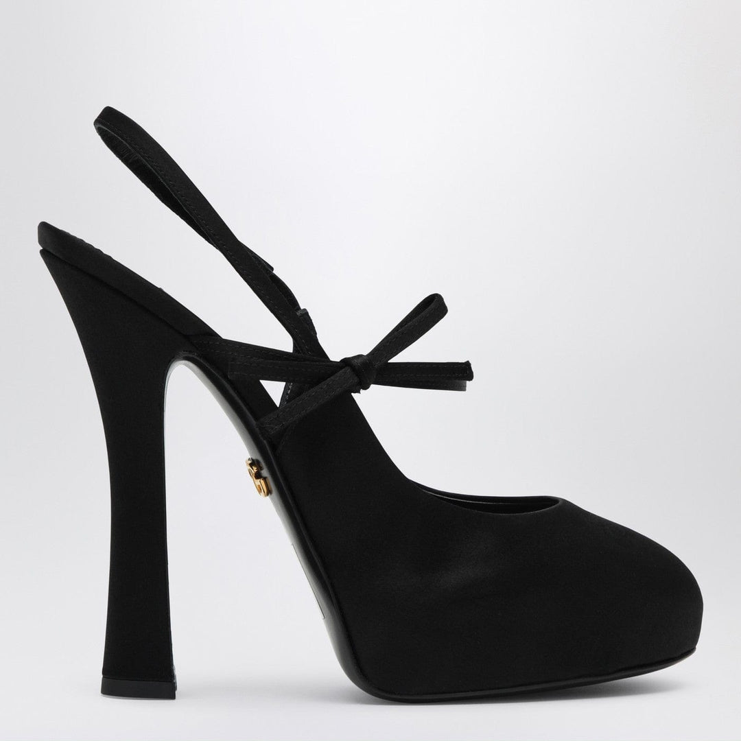 Apparel & Accessories 40 IT Dolce&Gabbana - High black satin slingback Brand