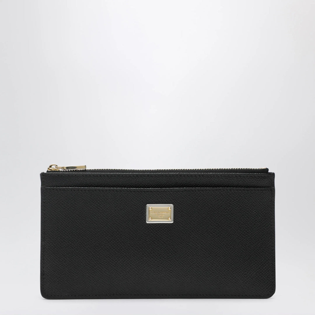 Dolce&amp;Gabbana - Large black Dauphine leather card holder Brand Apparel &amp; Accessories TU