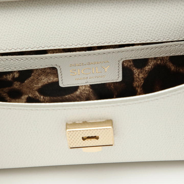 Dolce&amp;Gabbana - Small Sicily handbag in white Brand Apparel &amp; Accessories TU