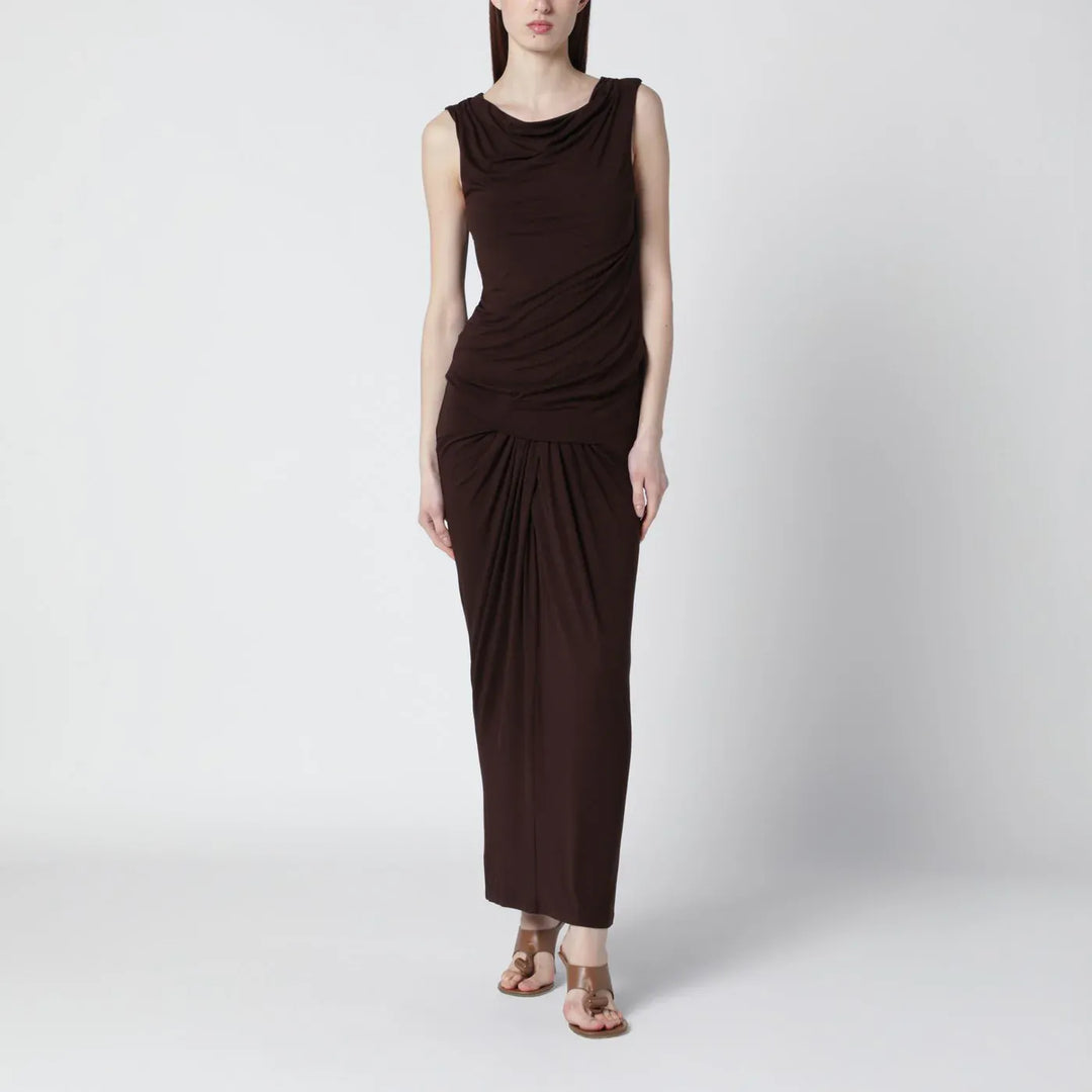 Entire Studios - Tobacco-colored dress with draping Brand Apparel &amp; Accessories XS