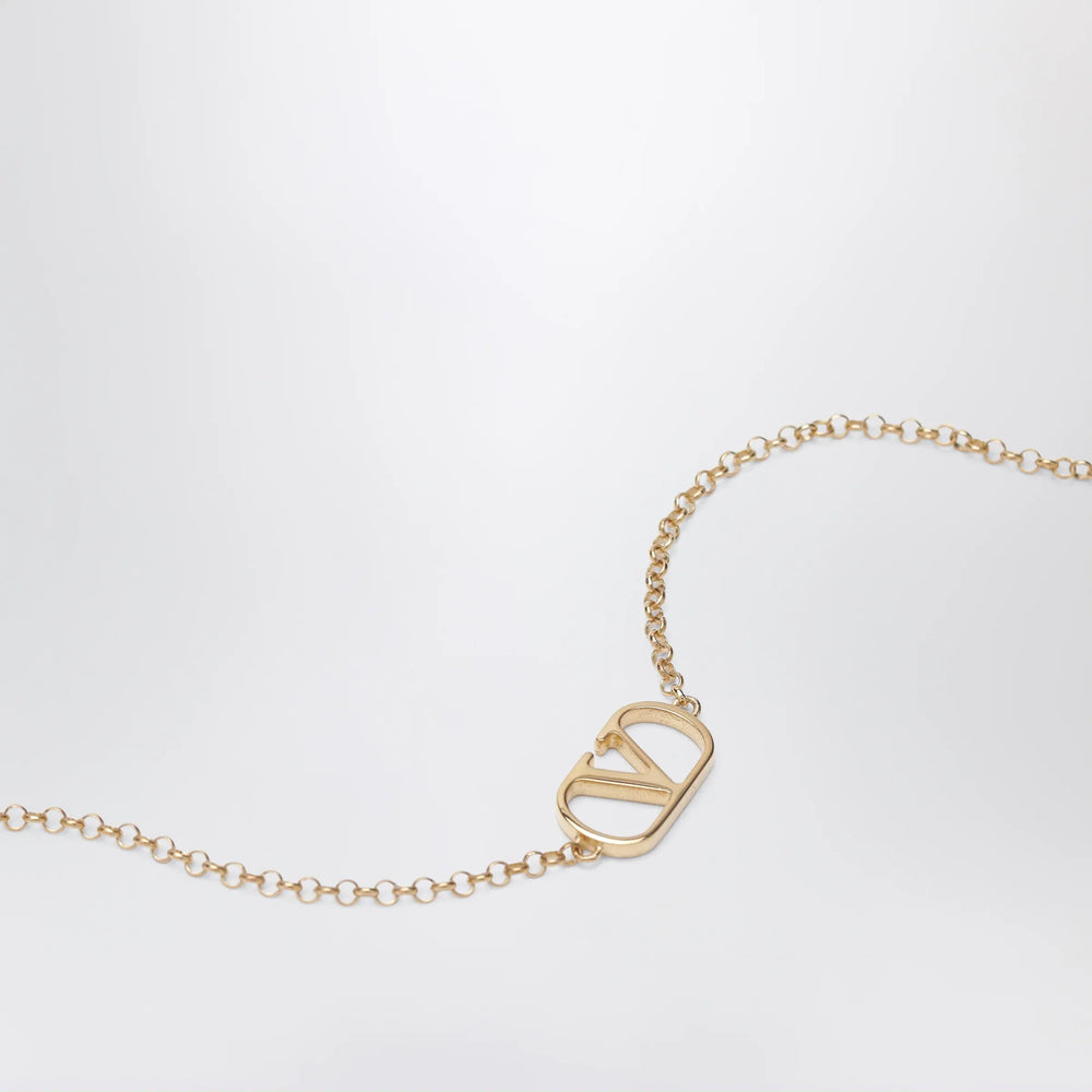 Valentino Garavani - VLogo Signature bracelet in gold-tone brass Brand Apparel & Accessories > Jewelry