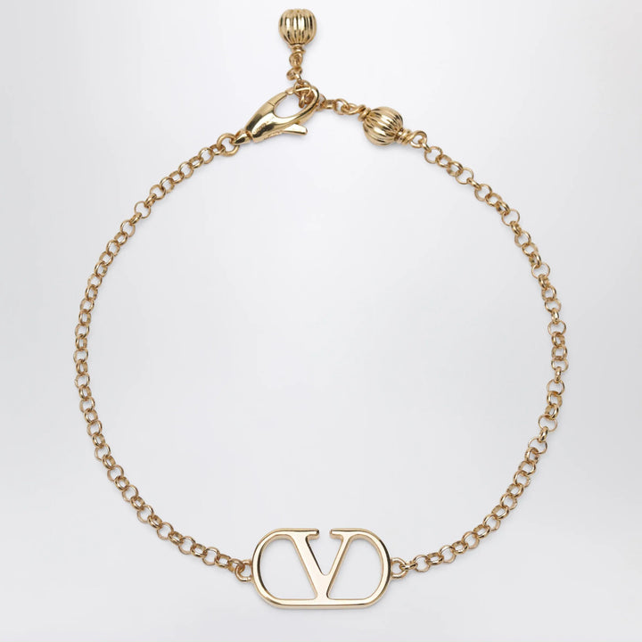 Valentino Garavani - VLogo Signature bracelet in gold-tone brass Brand Apparel &amp; Accessories > Jewelry