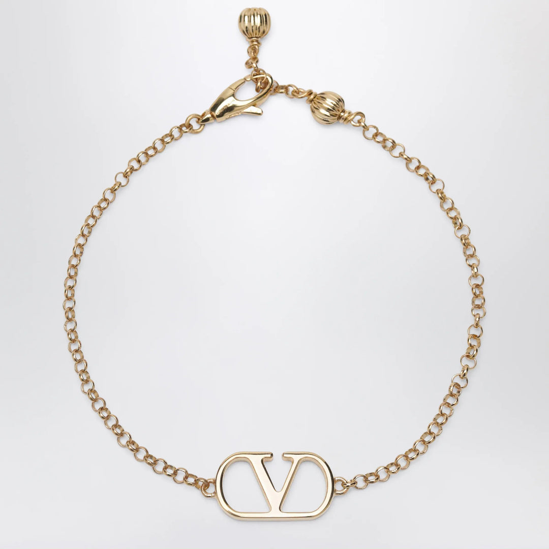 Valentino Garavani - VLogo Signature bracelet in gold-tone brass Brand Apparel &amp; Accessories > Jewelry