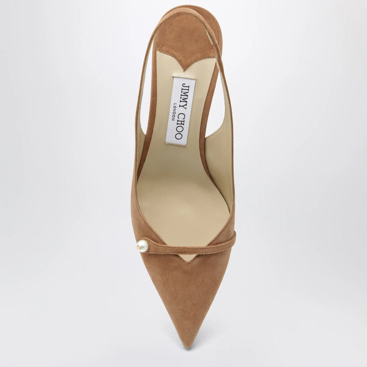 Jimmy Choo - Amita 45 slingbacks in toffee suede Brand Apparel &amp; Accessories