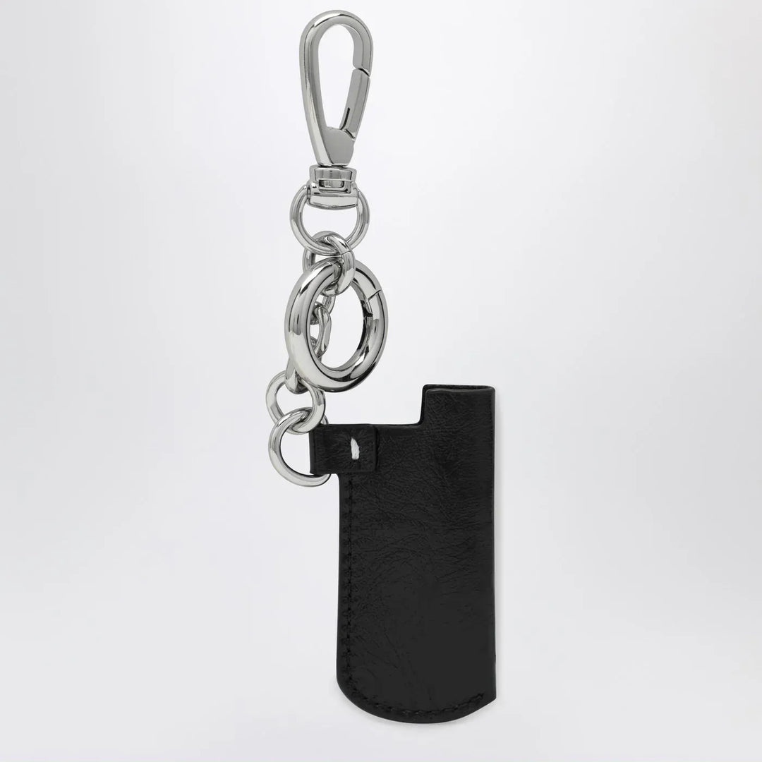 Maison Margiela - Black leather key holder with logo Brand Apparel &amp; Accessories TU