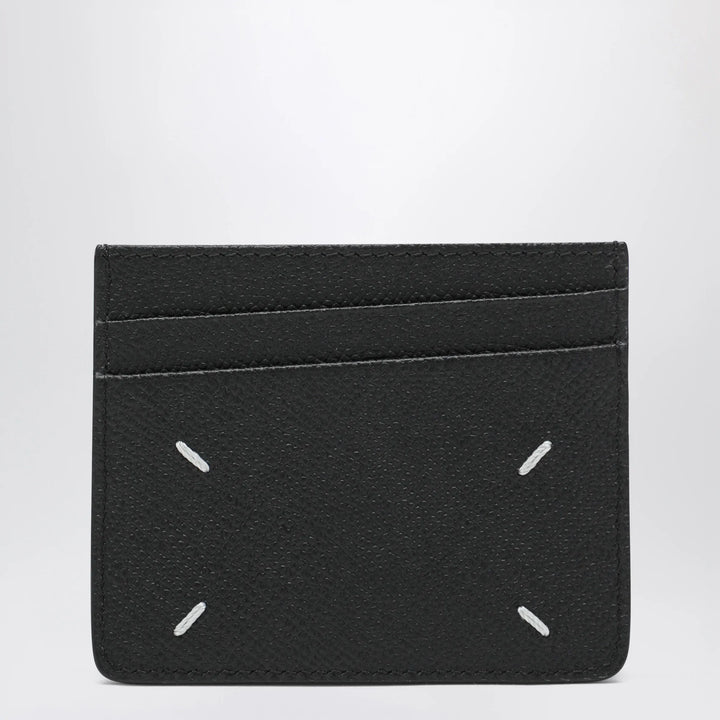 Maison Margiela - Four Stitches Card Holder in Black Calf Leather Brand Apparel &amp; Accessories U