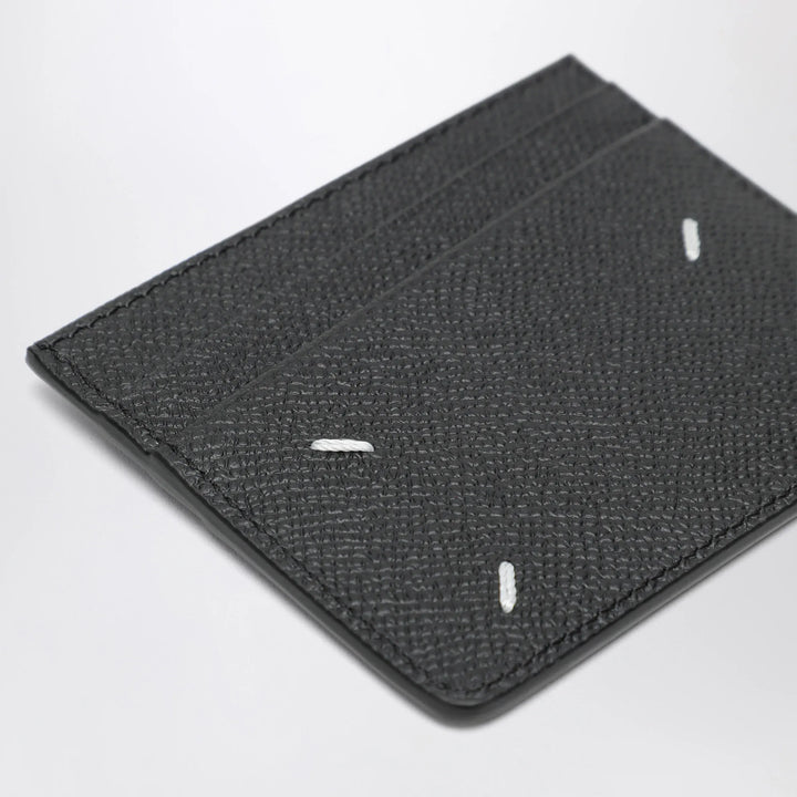 Maison Margiela - Four Stitches Card Holder in Black Calf Leather Brand Apparel &amp; Accessories U