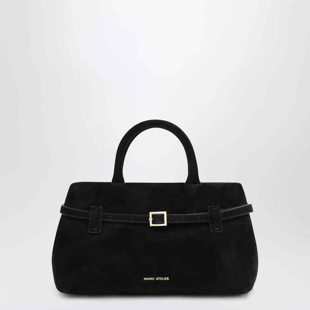 Manu Atelier - Le Cambon 25 black suede bag Brand Apparel &amp; Accessories U