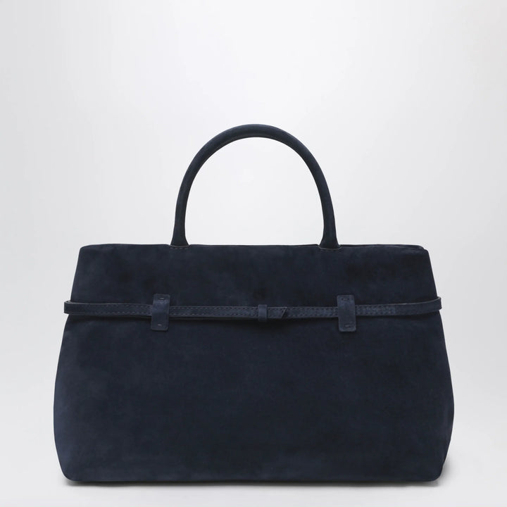 Manu Atelier - Le Cambon 35 dark blue suede bag Brand Apparel &amp; Accessories U