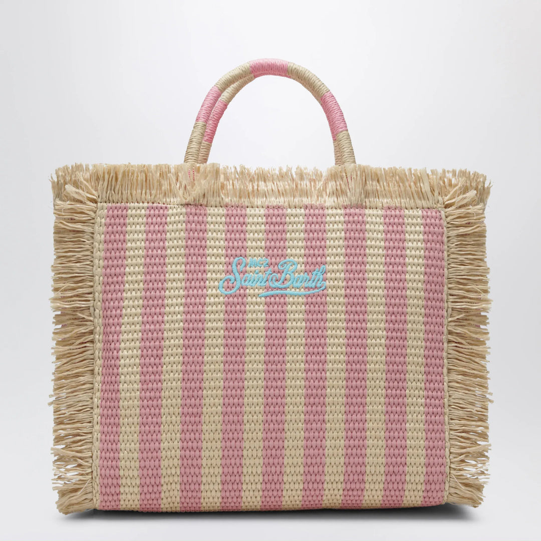 MC2 Saint Barth - Colette striped straw-effect fabric bag Brand Apparel &amp; Accessories TU