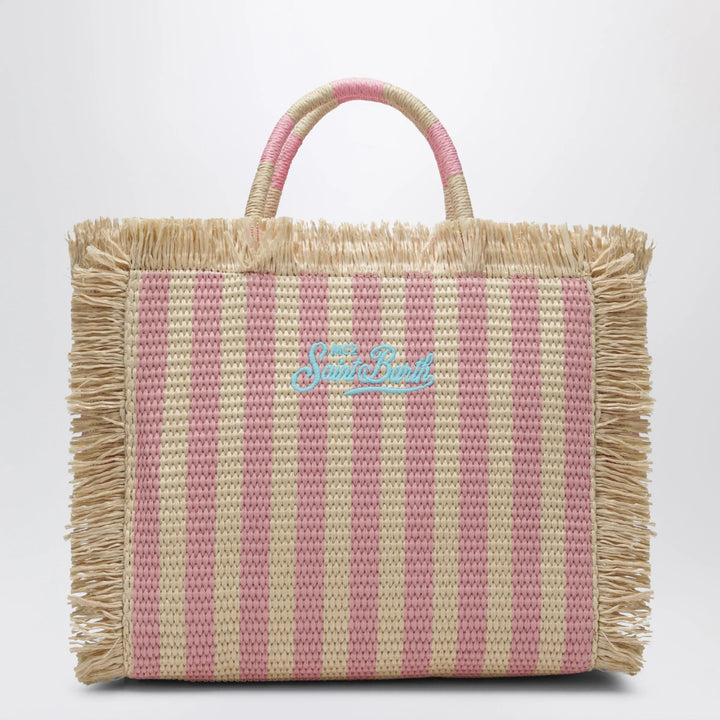 MC2 Saint Barth - Colette striped straw-effect fabric bag Brand Apparel &amp; Accessories TU