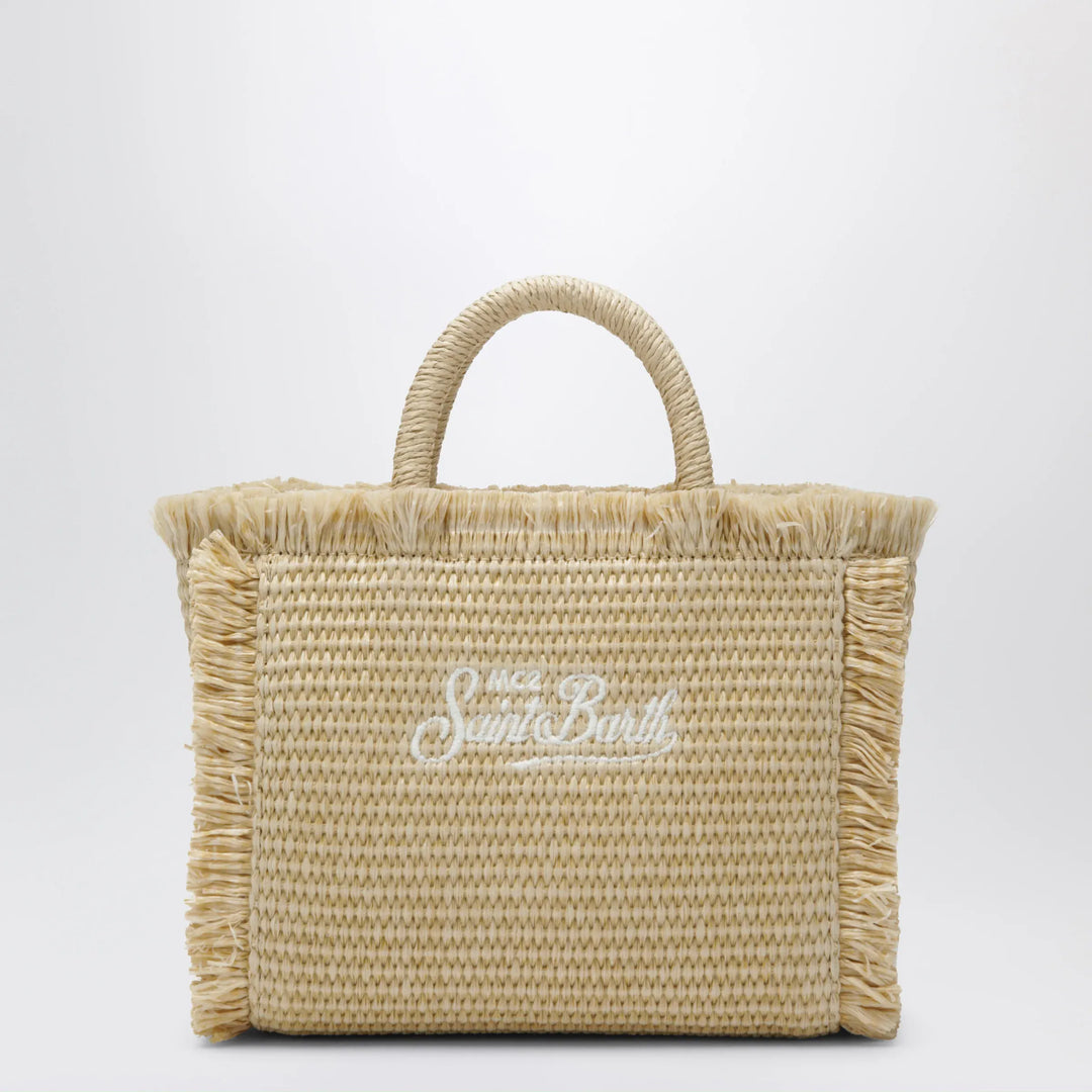 MC2 Saint Barth - Small Colette bag in straw-effect fabric with beads Brand Apparel &amp; Accessories TU